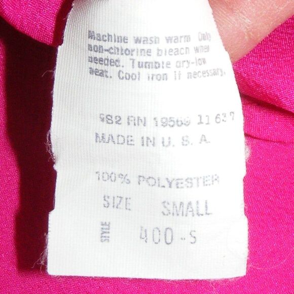 2 LAUREN LEE Tops, S, Purple & Berry pink, Vintage, Short Drop sleeves, vented - Picture 7 of 9